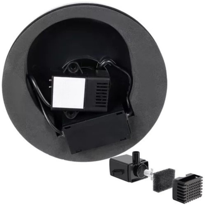 Fantana solara plutitoare pentru gradina VarioShop®, cu 7 capete interschimbabile, lumina LED RGB, 2 moduri de functionare, panou solar 3W, baterie 900mAh, debit 180L/h, inaltime jet pana la 60cm [17]