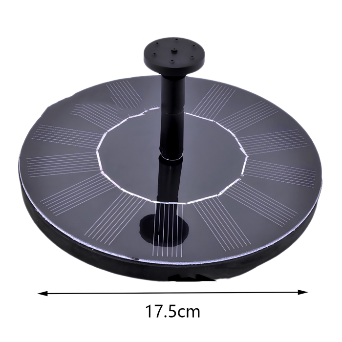 Fantana solara plutitoare VarioShop®, pentru iaz si decorarea apei, fara cabluri, debit 160 L/ora, panou 16 cm, negru [4]