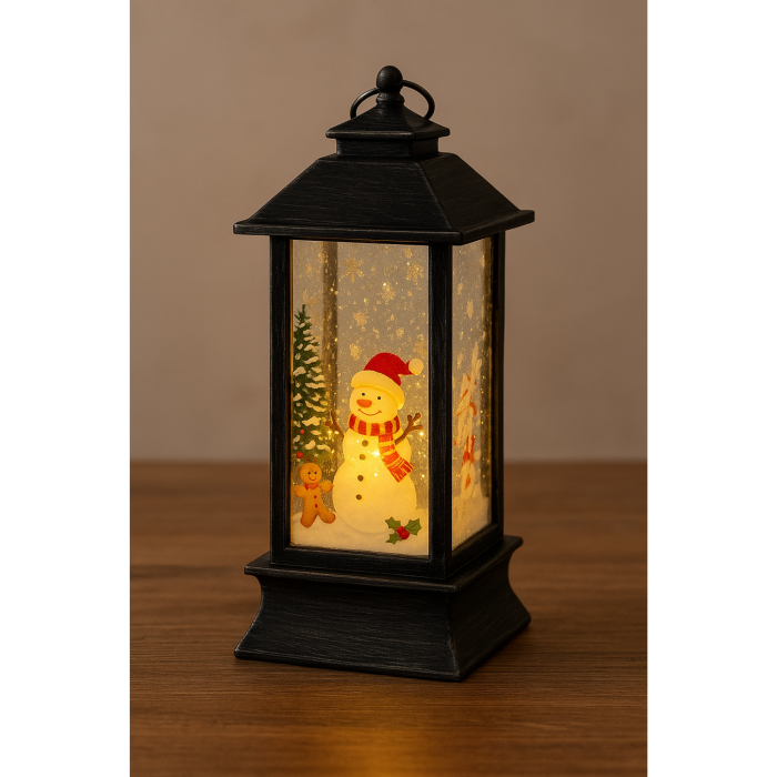 Felinar LED de Craciun VarioShop®, lumina calda decorativa, ornament festiv pentru interior si exterior, baterii incluse, 12.5 cm, argintiu [4]