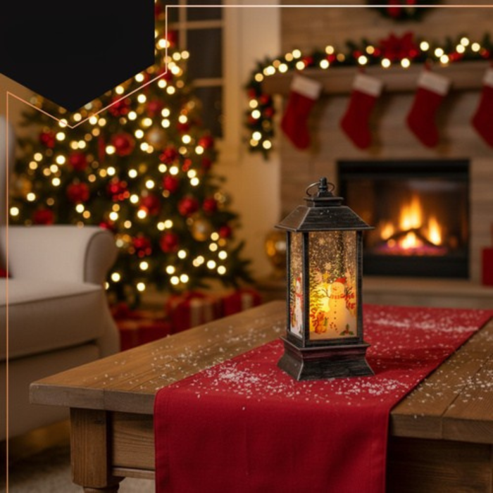 Felinar LED de Craciun VarioShop®, lumina calda decorativa, ornament festiv pentru interior si exterior, baterii incluse, 12.5 cm, argintiu [8]