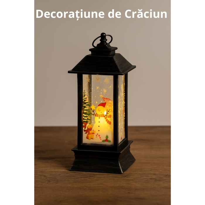 Felinar LED de Craciun VarioShop®, lumina calda decorativa, ornament festiv pentru interior si exterior, baterii incluse, 12.5 cm, argintiu [6]