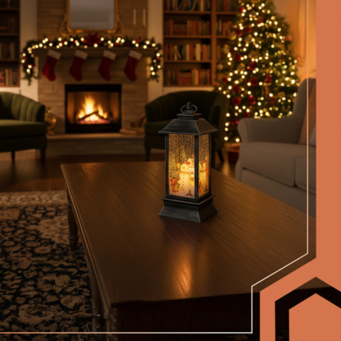 Felinar LED de Craciun VarioShop®, lumina calda decorativa, ornament festiv pentru interior si exterior, baterii incluse, 12.5 cm, argintiu [3]