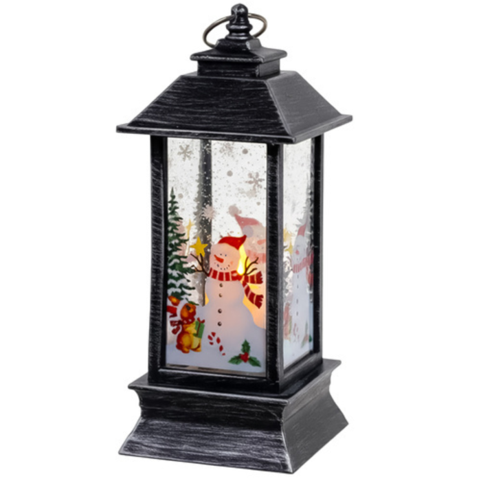 Felinar LED de Craciun VarioShop®, lumina calda decorativa, ornament festiv pentru interior si exterior, baterii incluse, 12.5 cm, argintiu [1]