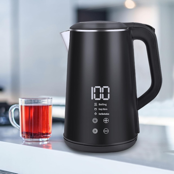 Fierbător Electric VarioShop, 1500W, 1.6L, Negru Mat, Panou Tactil, Funcție Mentinere Temperatură [5]