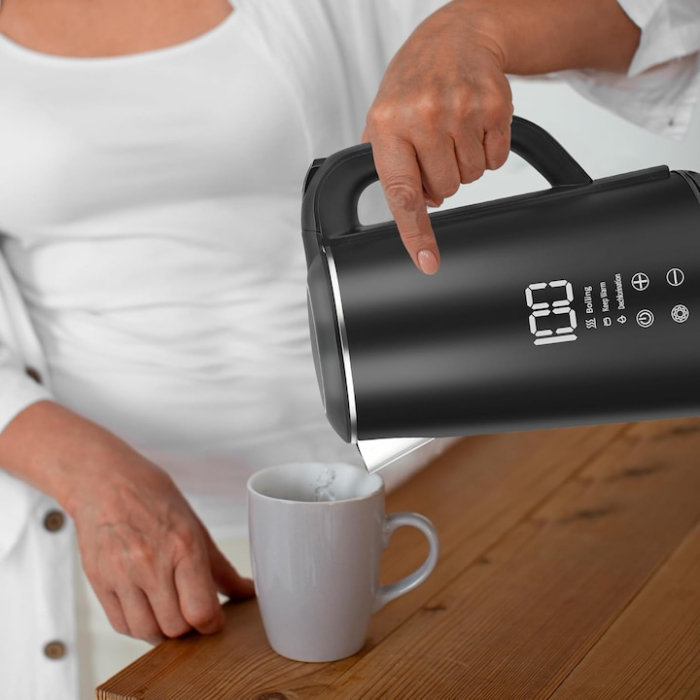 Fierbător Electric VarioShop, 1500W, 1.6L, Negru Mat, Panou Tactil, Funcție Mentinere Temperatură [6]