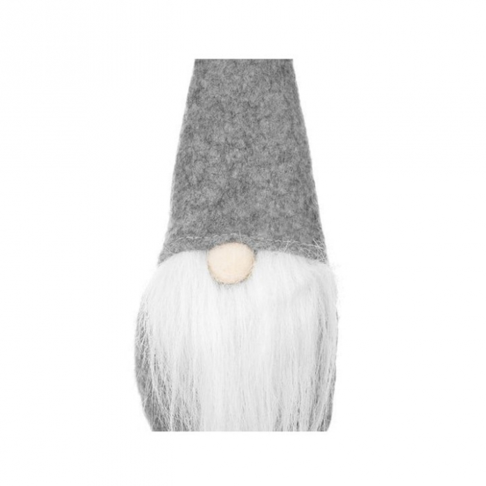 Figurina decorativa gnom de Craciun VarioShop®, decoratiune unica, ideal pentru cadou, material textil, 30 x 8 cm, Gri [5]