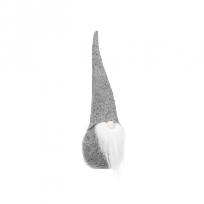 Figurina decorativa gnom de Craciun VarioShop®, decoratiune unica, ideal pentru cadou, material textil, 30 x 8 cm, Gri [4]