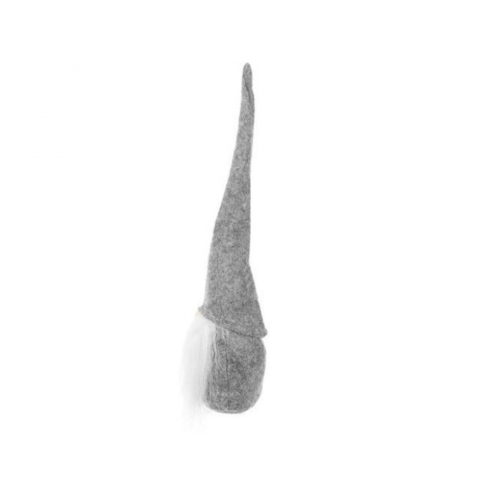 Figurina decorativa gnom de Craciun VarioShop®, decoratiune unica, ideal pentru cadou, material textil, 30 x 8 cm, Gri [7]