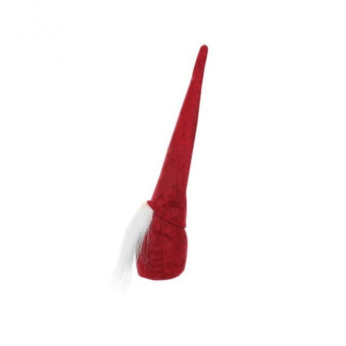 Figurina decorativa gnom de Craciun VarioShop®, decoratiune unica, ideal pentru cadou, material textil, 30 x 8 cm, Rosu [5]