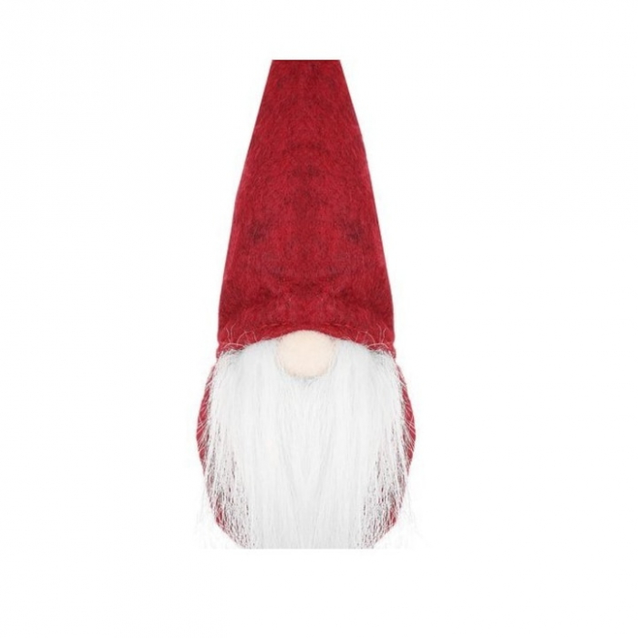 Figurina decorativa gnom de Craciun VarioShop®, decoratiune unica, ideal pentru cadou, material textil, 30 x 8 cm, Rosu [9]