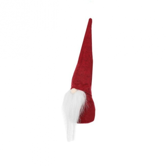 Figurina decorativa gnom de Craciun VarioShop®, decoratiune unica, ideal pentru cadou, material textil, 30 x 8 cm, Rosu [4]