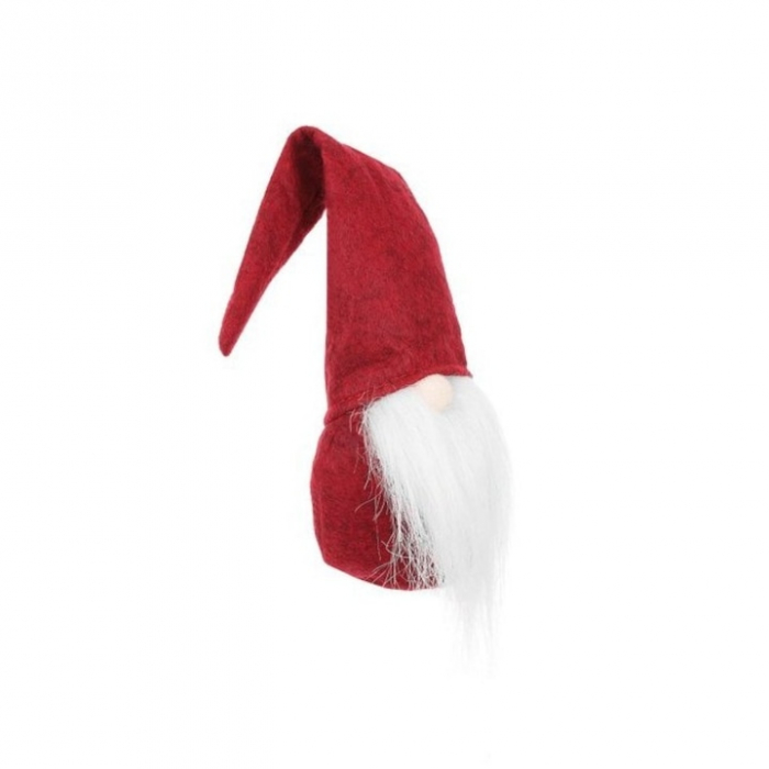 Figurina decorativa gnom de Craciun VarioShop®, decoratiune unica, ideal pentru cadou, material textil, 30 x 8 cm, Rosu [7]