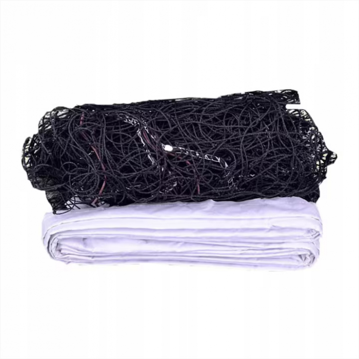 Fileu VarioShop® pentru volei, badminton si tenis, Plasa rezistenta, Cadru durabil, Geanta de transport cu fermoar si maner inclusa, Dimensiune 9.5 x 1 m, Negru [11]