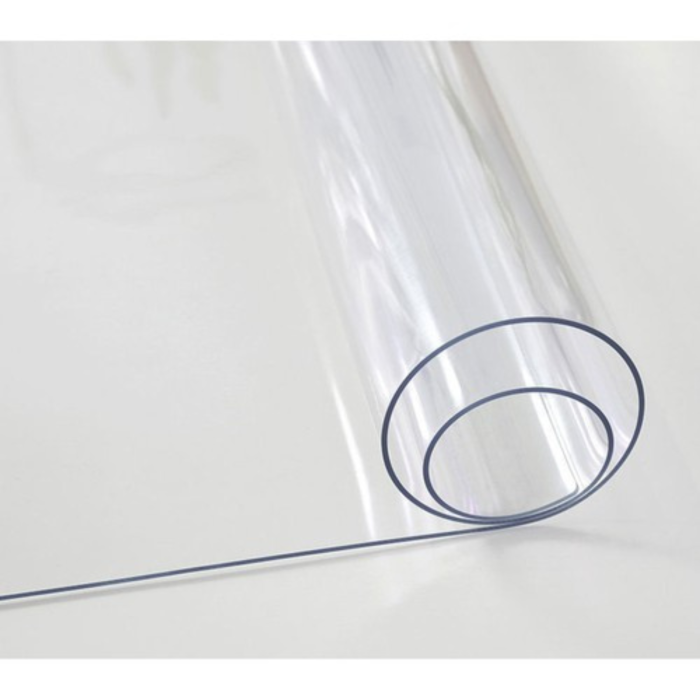 Folie protectie masa VarioShop®, efect de sticla, impermeabila, rezistenta la uzura, margini rotunjite, grosime 1 mm, 120 x 60 cm, Transparent [11]