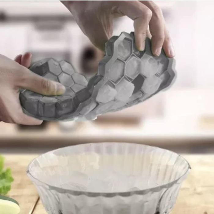 Forma pentru cuburi de gheata cu capac VarioShop®, pentru bauturi racoritoare, silicon alimentar, non-toxic, Negru [8]