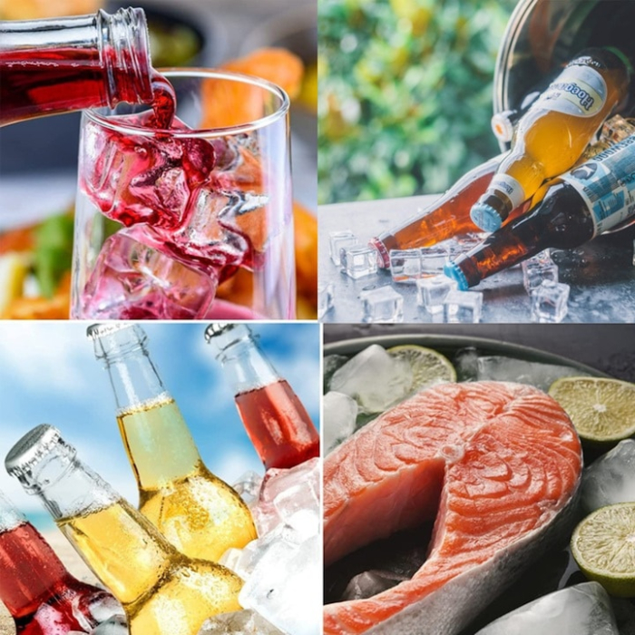 Forma pentru cuburi de gheata cu capac VarioShop®, pentru bauturi racoritoare, silicon alimentar, non-toxic, Negru [6]