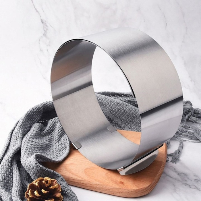 Forma reglabila pentru tort VarioShop® 16–30 cm, din otel inoxidabil, margine cu cleme pentru prajituri, tarte si pandispan [7]