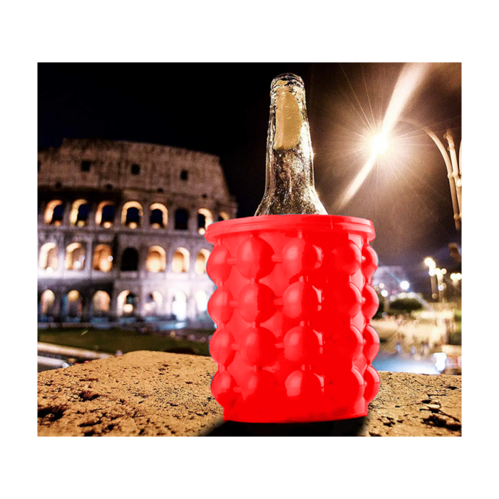 Frapiera si forma pentru gheata VarioShop®, din silicon, tava inovatoare pentru 32 cuburi de gheata, cu capac si recipient interior detasabil, ideala pentru petreceri, frigidere si bauturi racoritoare [4]