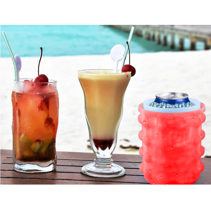 Frapiera si forma pentru gheata VarioShop®, din silicon, tava inovatoare pentru 32 cuburi de gheata, cu capac si recipient interior detasabil, ideala pentru petreceri, frigidere si bauturi racoritoare [2]