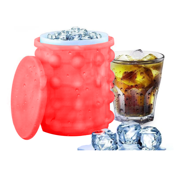 Frapiera si forma pentru gheata VarioShop®, din silicon, tava inovatoare pentru 32 cuburi de gheata, cu capac si recipient interior detasabil, ideala pentru petreceri, frigidere si bauturi racoritoare [6]