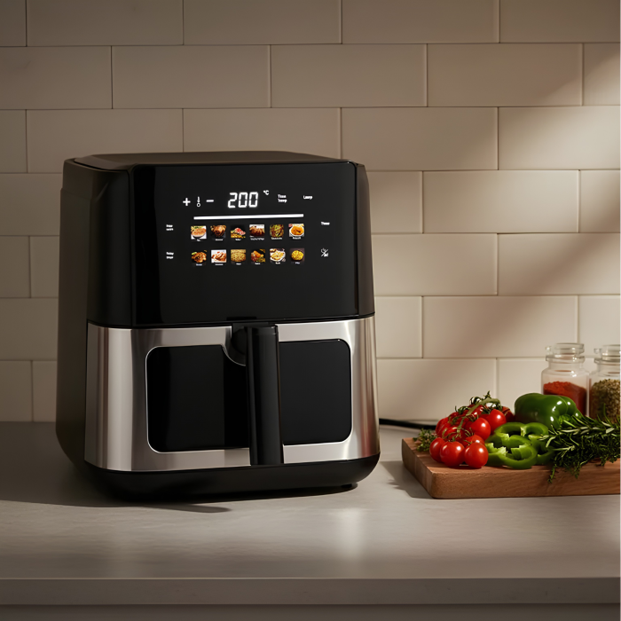 Friteuza cu aer cald VarioShop®, 8L, gatire fara ulei pentru preparate crocante, 12 programe automate, 1700W, 42 x 31 x 35 cm, negru [10]