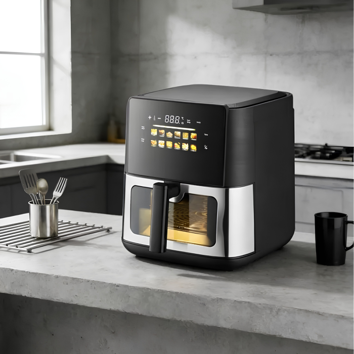 Friteuza cu aer cald VarioShop®, 8L, gatire fara ulei pentru preparate crocante, 12 programe automate, 1700W, 42 x 31 x 35 cm, negru [6]