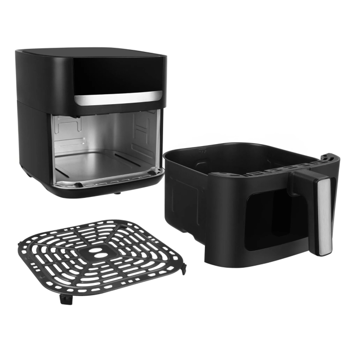 Friteuza cu aer cald VarioShop®, Air Fryer cu 8 programe, pentru cartofi, carne, peste si prajituri, functie decongelare, fereastra vizualizare, panou tactil LED, 1800W, 8L, negru [10]