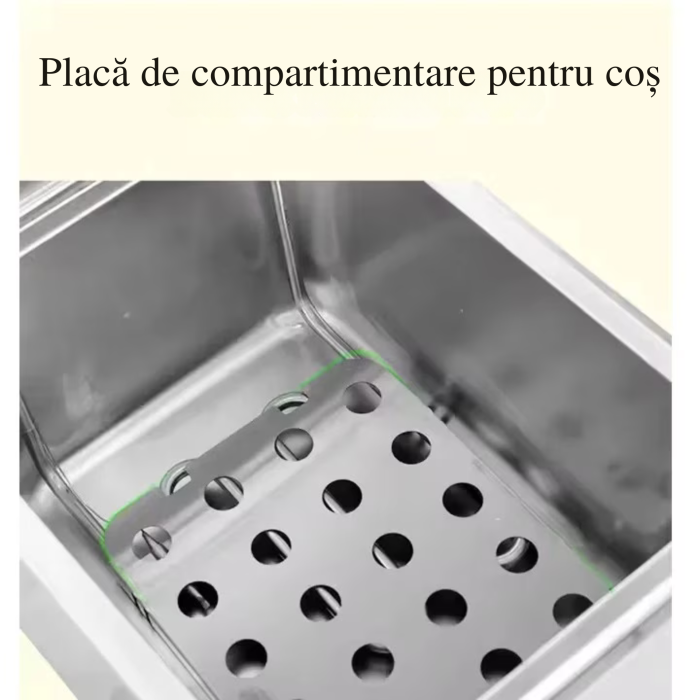 Friteuza electrica VarioShop® 6L, 2500W, termostat reglabil 60-200°C, cos detasabil, antiaderenta, inox, argintiu, 42x28x28 cm [4]