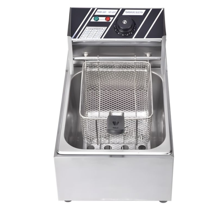 Friteuza electrica VarioShop® 6L, 2500W, termostat reglabil 60-200°C, cos detasabil, antiaderenta, inox, argintiu, 42x28x28 cm [7]