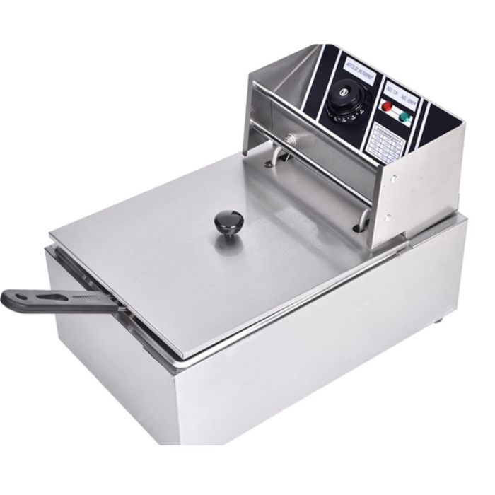 Friteuza electrica VarioShop® 6L, 2500W, termostat reglabil 60-200°C, cos detasabil, antiaderenta, inox, argintiu, 42x28x28 cm [5]