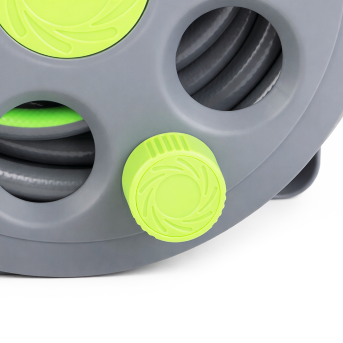 Furtun de gradina VarioShop®, 15 m, 1/2", 4 straturi, cu suport de perete, duza reglabila si conectori rapizi, rezistent UV [9]