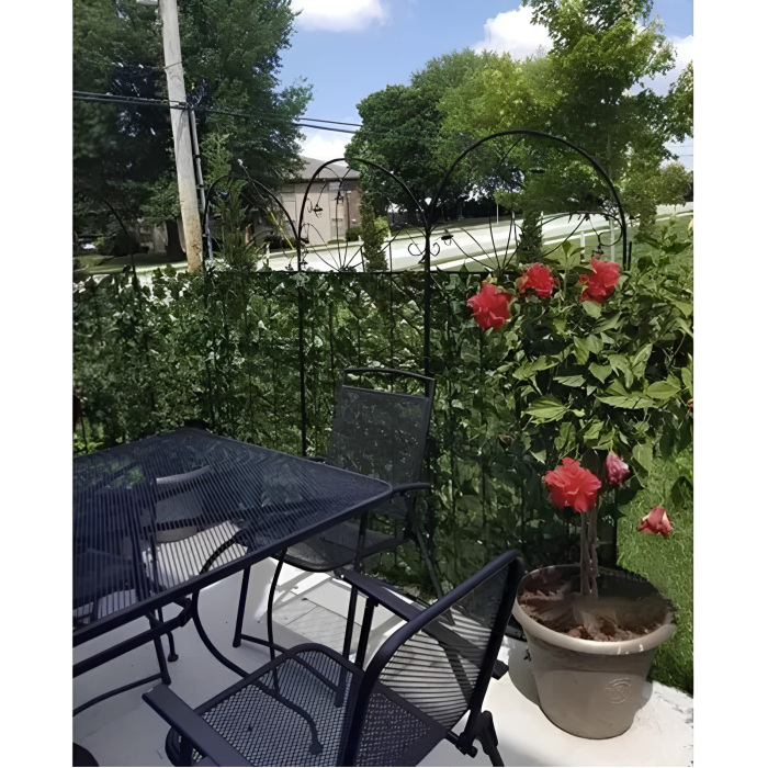 Gard viu artificial VarioShop®, pentru balcon si gradina, 6 panouri 50x50 cm, 100 cleme, 300x50 cm, montare usoara, verde [5]