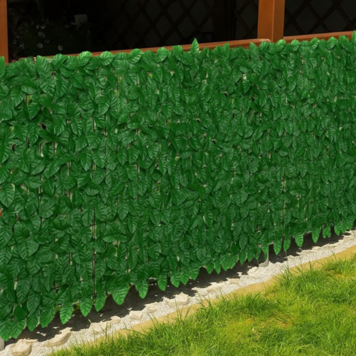 Gard viu artificial VarioShop®, pentru balcon si gradina, montare usoara, material rezistent, 6 panouri 1x0.5 m, 3 m, verde [3]
