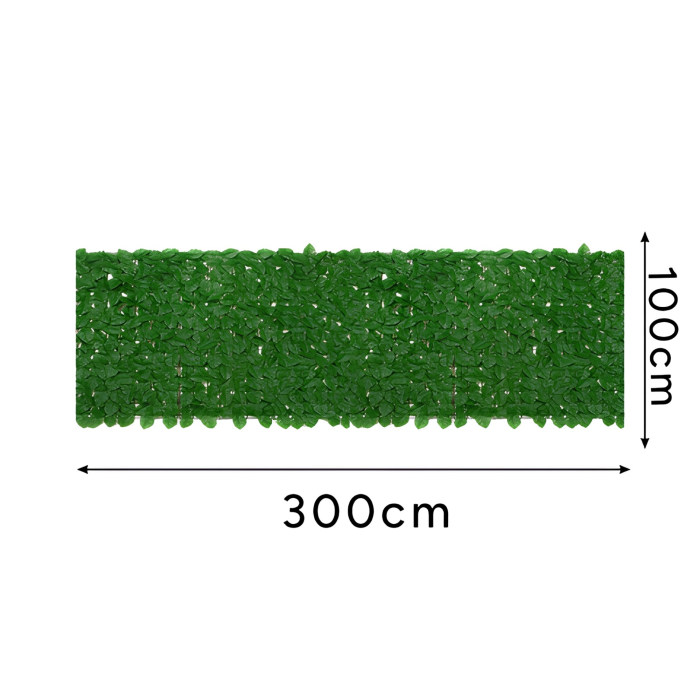 Gard viu artificial VarioShop®, pentru balcon si gradina, montare usoara, material rezistent, 6 panouri 1x0.5 m, 3 m, verde [2]