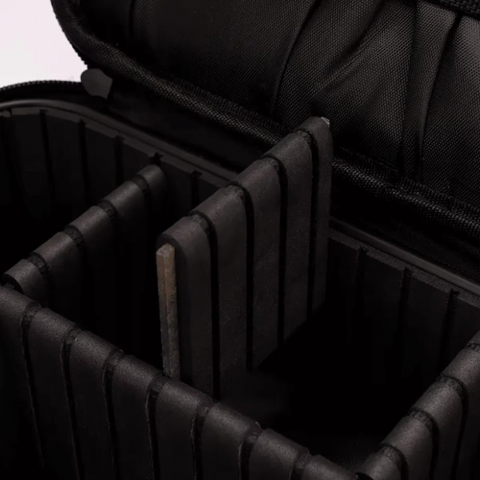Geanta cosmetica profesionala VarioShop®, ideala pentru calatorii, vacante sau deplasari, utilizare universala, variante de compartimentare la alegere, impermeabila, 26 x 9 x 22 cm, neagra [17]