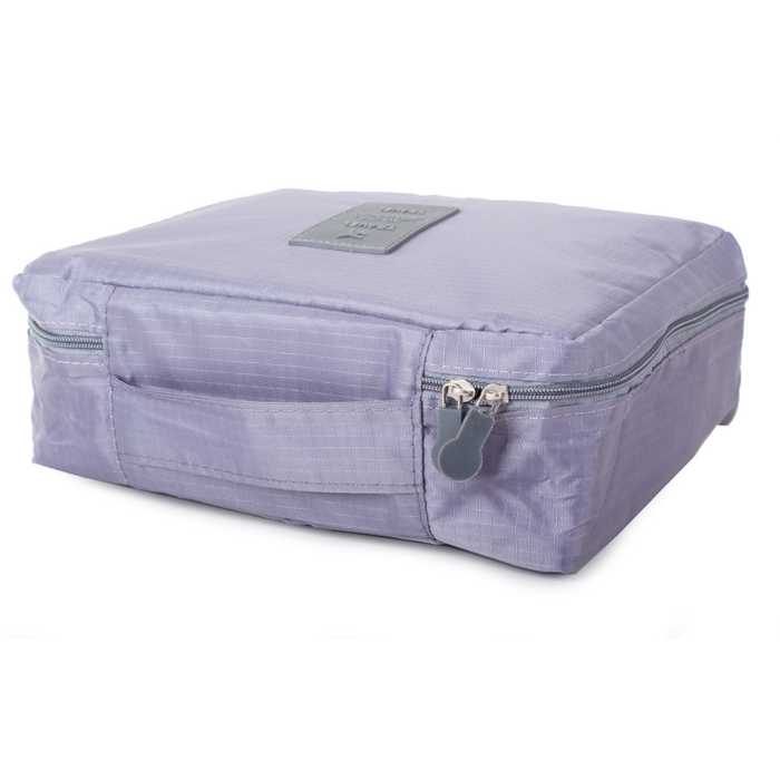 Geanta organizare cosmetice pentru calatorie VarioShop®, cu fermoar dublu, maner, compartiment detasabil, 20 x 17 x 8 cm, Grii [10]