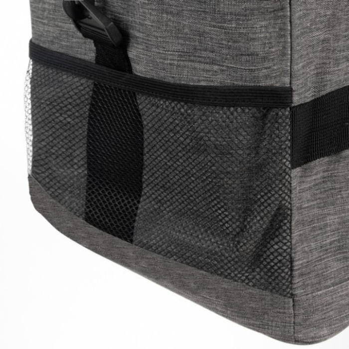 Geanta termica mare 40l VarioShop®, pentru plaja sau calatorii, tesatura impermeabila, interior izolat cu spuma, 2 pachete racire, curea reglabila si manere rezistente, 47 x 28.5 x 30 cm, Gri [7]