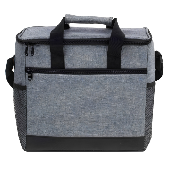 Geanta termica VarioShop®, pentru plaja, camping si picnic, cu fermoar si folie termoizolanta, capacitate 16 L, 31 x 18 x 27 cm, gri [10]