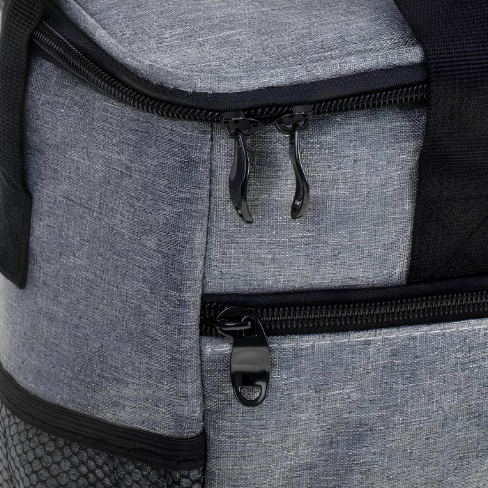Geanta termica VarioShop®, pentru plaja, camping si picnic, cu fermoar si folie termoizolanta, capacitate 16 L, 31 x 18 x 27 cm, gri [14]