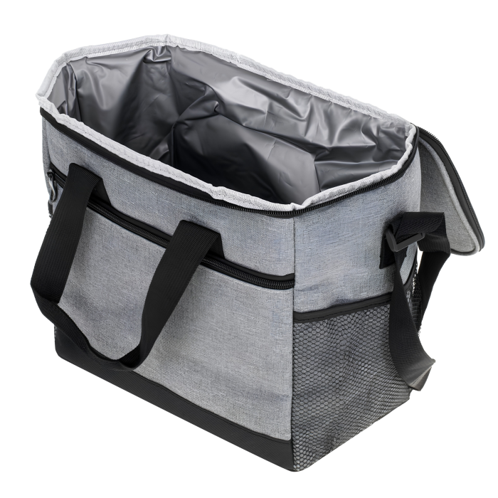 Geanta termica VarioShop®, pentru plaja, camping si picnic, cu fermoar si folie termoizolanta, capacitate 16 L, 31 x 18 x 27 cm, gri [11]