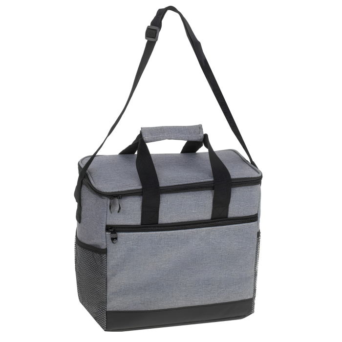 Geanta termica VarioShop®, pentru plaja, camping si picnic, cu fermoar si folie termoizolanta, capacitate 16 L, 31 x 18 x 27 cm, gri [15]