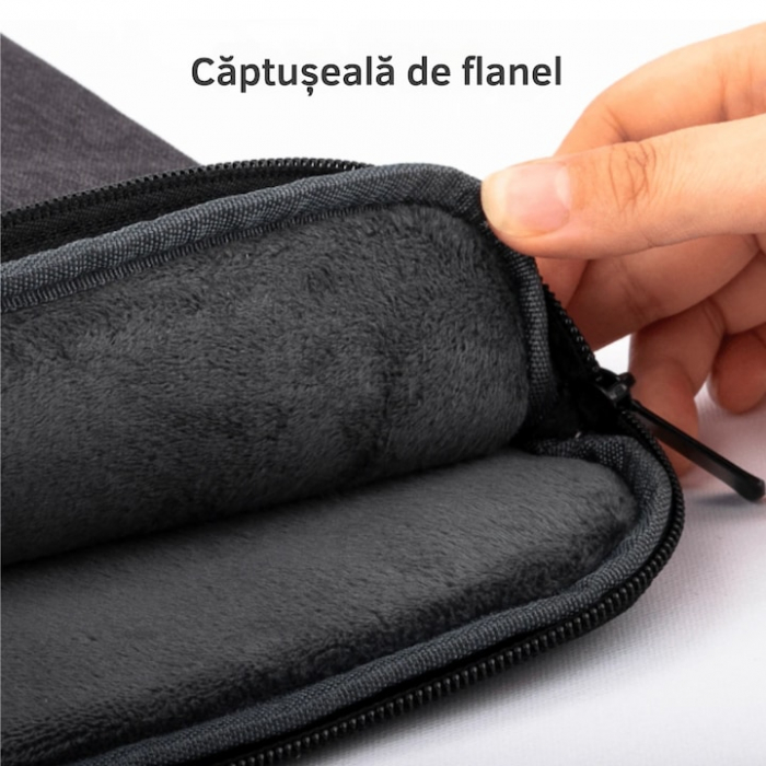 Geanta Universala pentru Laptop VarioShop®, 15.6 inch, Rezistenta la Apa, Design Minimalist si Elegant, Compatibila laptop Apple MacBook Air, MacBook Pro Touch Bar, Asus, Acer, Dell, Huawei, 39 x 28 x [3]