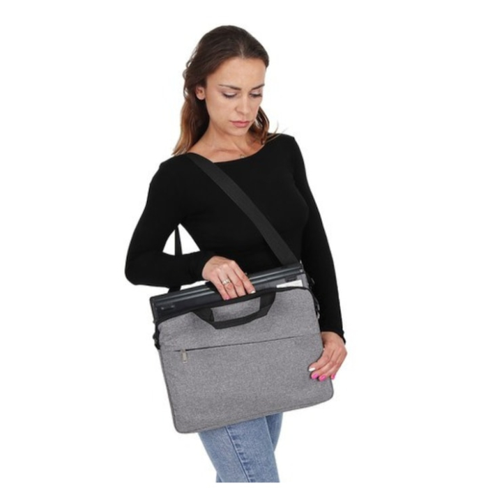 Geanta Universala VarioShop®, pentru Laptop 12-14 inch, Protectie Interna, Compartiment Principal si Curea de Umar Detasabila, Compatibila laptop Apple MacBook, Asus, Acer, Dell, Huawei, 41 x 30 cm, G [2]