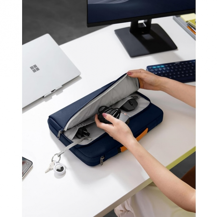 Geanta Universala VarioShop®, pentru Laptop 15.6 inch, Rezistenta la Apa, Design Clasic si Elegant, Compatibila laptop Apple MacBook Air, MacBook Pro Touch Bar, Asus, Acer, Dell, Huawei, 39 x 4.5 x 28 [6]