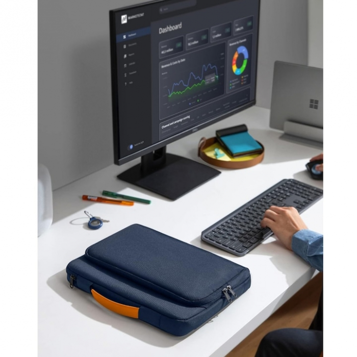 Geanta Universala VarioShop®, pentru Laptop 15.6 inch, Rezistenta la Apa, Design Clasic si Elegant, Compatibila laptop Apple MacBook Air, MacBook Pro Touch Bar, Asus, Acer, Dell, Huawei, 39 x 4.5 x 28 [15]
