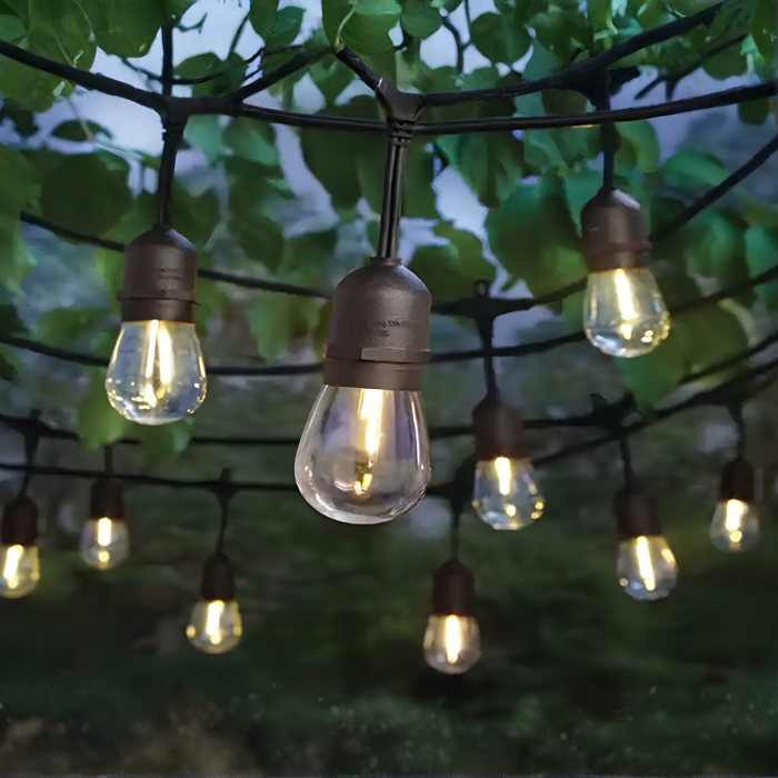 Ghirlanda decorativa VarioShop®, pentru gradina, terasa, balcon, exterior si interior, cu 10 LED-uri, IP44, 10 m, lumina alb cald [10]