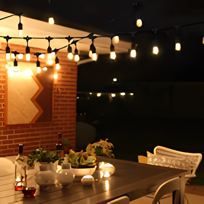 Ghirlanda decorativa VarioShop®, pentru gradina, terasa, balcon, exterior si interior, cu 10 LED-uri, IP44, 10 m, lumina alb cald [11]