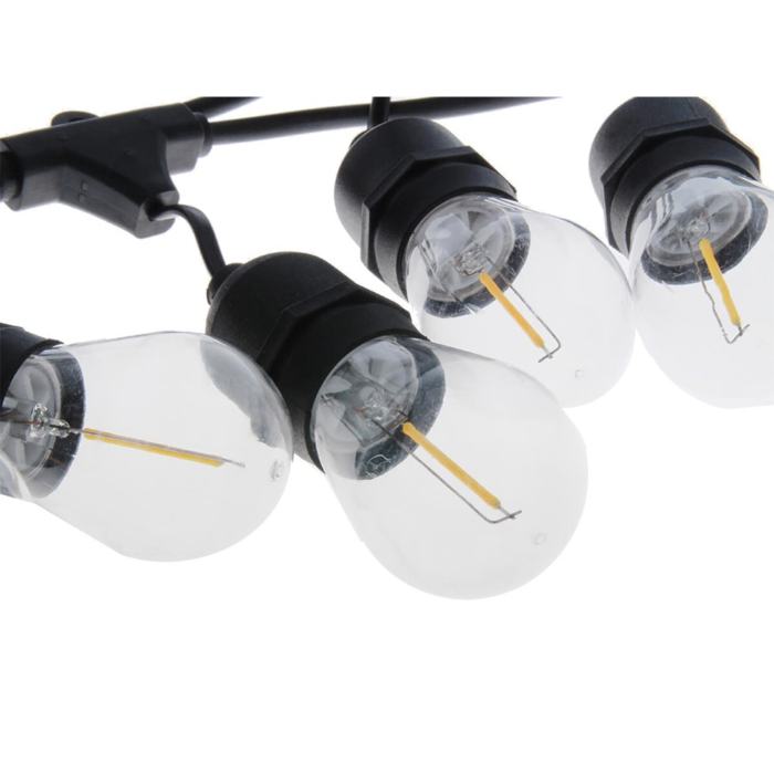 Ghirlanda luminoasa exterior VarioShop®, 15 m, 15 becuri E27, lumina alb cald, pentru balcon, terasa si gradina, IP44 [8]