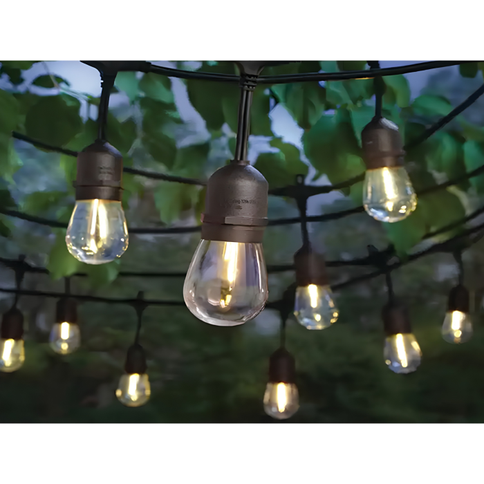Ghirlanda luminoasa exterior VarioShop®, 15 m, 15 becuri E27, lumina alb cald, pentru balcon, terasa si gradina, IP44 [3]
