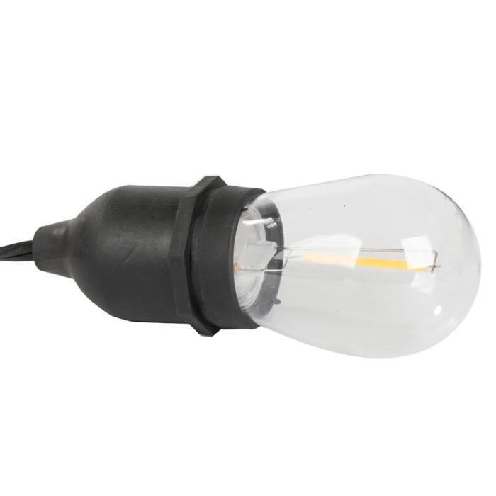 Ghirlanda luminoasa exterior VarioShop®, 15 m, 15 becuri E27, lumina alb cald, pentru balcon, terasa si gradina, IP44 [7]